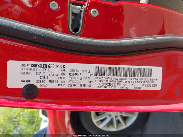 Aukcja sprzedaży 2013 Dodge Journey Sxt, vin: 3C4PDDBG4DT619780, numer aukcji: 44955212