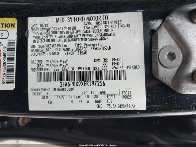 Продажа на аукционе авто 2014 Ford Fusion Titanium, vin: 3FA6P0K9XER197256, номер лота: 44955218