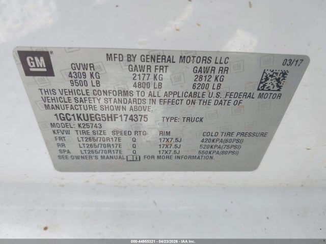 1GC1KUEG5HF174375 Chevrolet Silverado 2500hd Wt