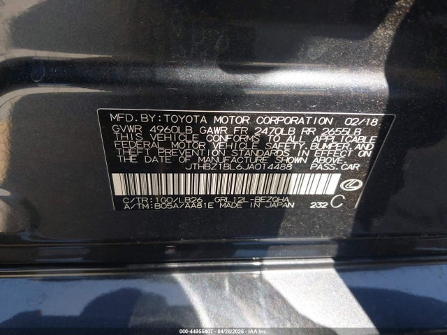 2018 Lexus Gs 350 F Sport მანქანა იყიდება აუქციონზე, vin: JTHBZ1BL6JA014488, აუქციონის ნომერი: 44955407