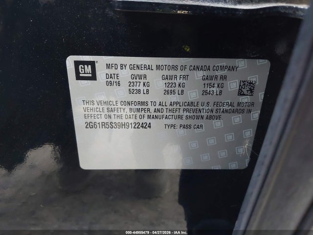 2G61R5S39H9122424 Cadillac Xts Premium Luxury