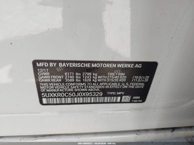 5UXKR0C50J0X95329 BMW X5 Xdrive35i