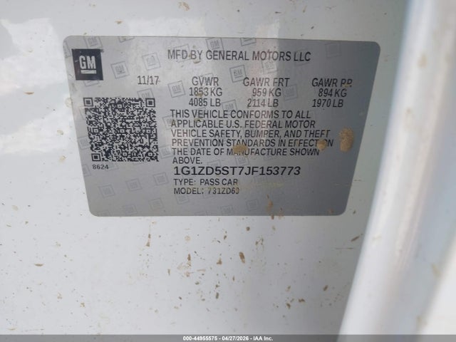 Chevrolet MALIBU LT 2018 1G1ZD5ST7JF153773 Image 9