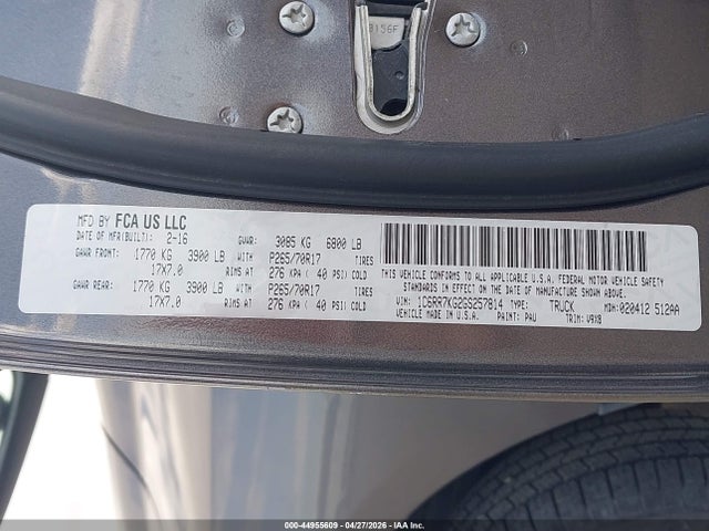 1C6RR7KG2GS257814 RAM 1500