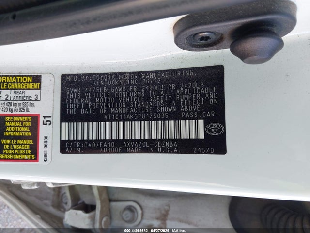 Toyota CAMRY LE 2023 4T1C11AK5PU175035 Image 9