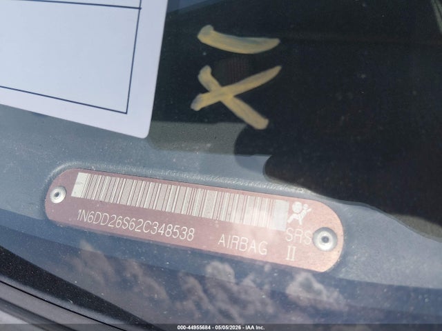 44955684 :رقم المزاد ، 1N6DD26S62C348538 vin ، 2002 Nissan Frontier Xe مزاد بيع