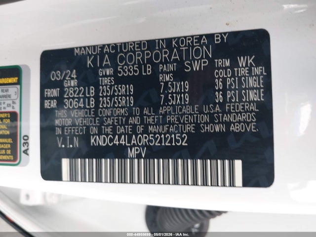 KIA Ev6 Gt-line 2024 KNDC44LA0R5212152 Image 9