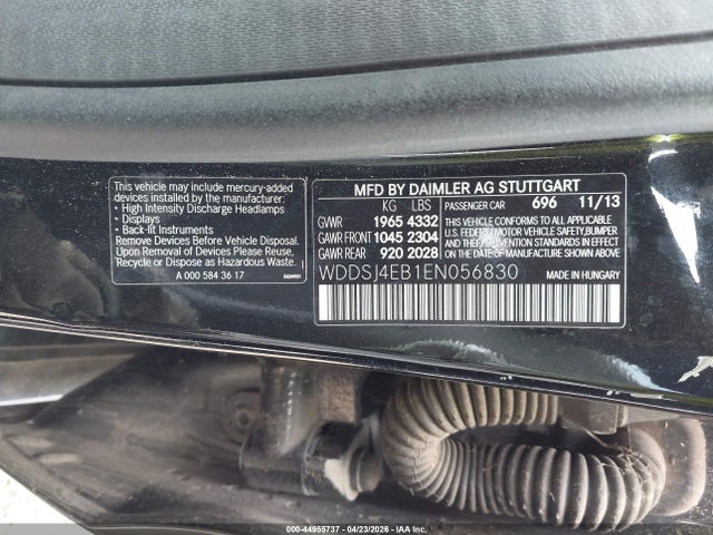 Aukcja sprzedaży 2014 Mercedes-benz Cla 250, vin: WDDSJ4EB1EN056830, numer aukcji: 44955737