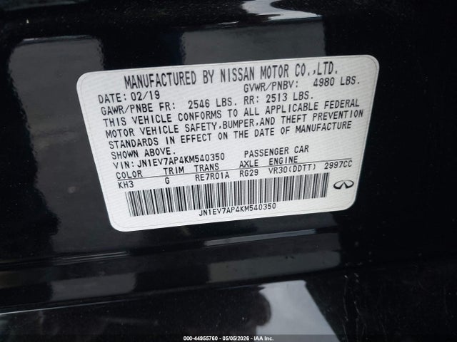 JN1EV7AP4KM540350 Infiniti Q50 3.0t Sport