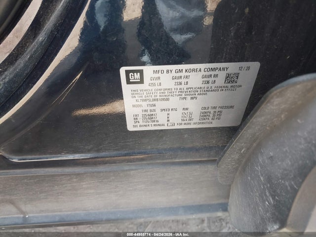 Продаж на аукціоні авто 2021 Chevrolet Trailblazer Fwd Lt, vin: KL79MPSL0MB109500, номер лоту: 44955774