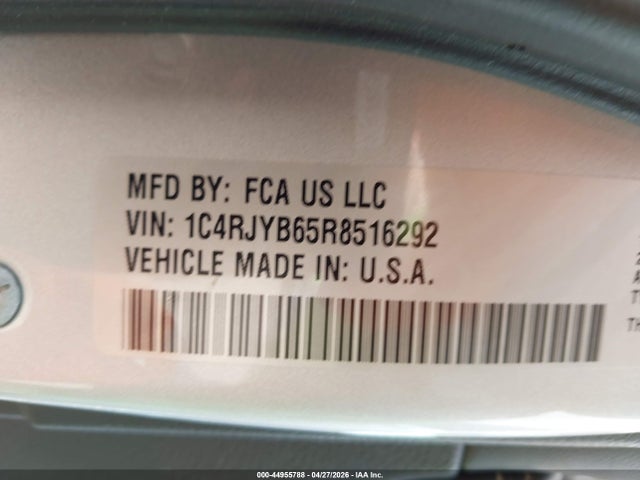 Aukcja sprzedaży 2024 Jeep Grand Cherokee 4xe, vin: 1C4RJYB65R8516292, numer aukcji: 44955788
