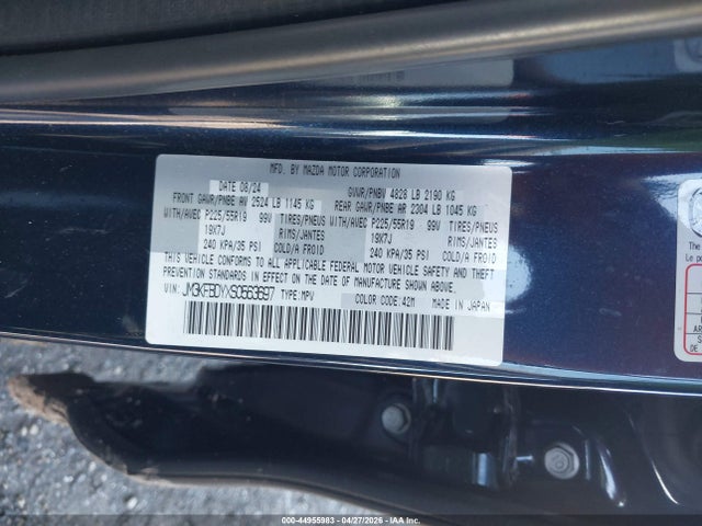 JM3KFBDYXS0563697 Mazda Cx-5 2.5 Turbo Premium