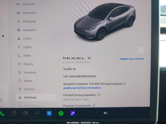 Продажа на аукционе авто 2025 Tesla Model Y Long Range Dual Motor Rear-wheel Drive, vin: 7SAYGDED6SF319914, номер лота: 44956062