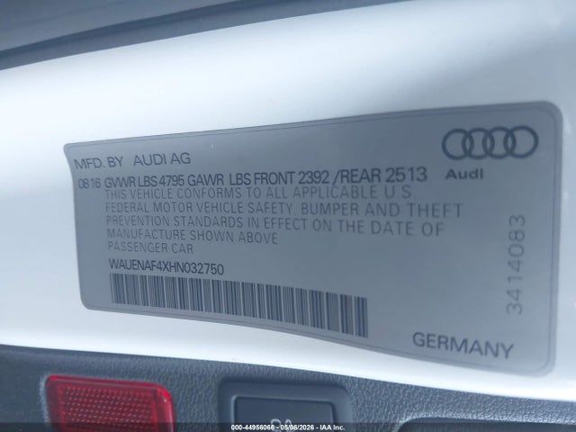 WAUENAF4XHN032750 Audi A4 2.0t Premium