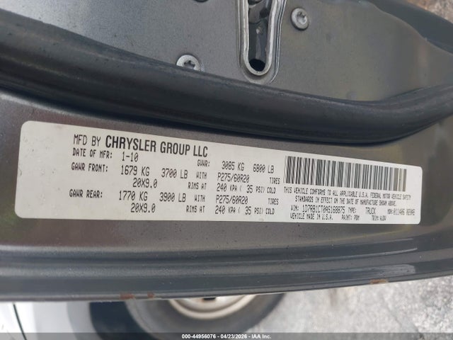 Продажа на аукционе авто 2010 Dodge Ram 1500 Slt/sport/trx, vin: 1D7RB1CT0AS168875, номер лота: 44956076