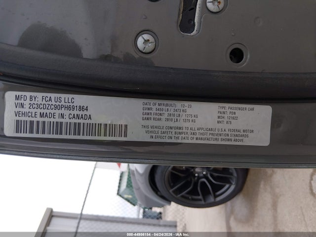 Dodge Challenger Srt Hellcat Redeye Widebody Jailbreak 2023 2C3CDZC90PH691864 Image 9