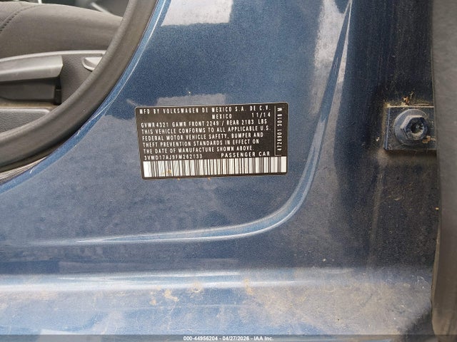 Aukcja sprzedaży 2015 Volkswagen Jetta 1.8t Se, vin: 3VWD17AJ9FM262133, numer aukcji: 44956204
