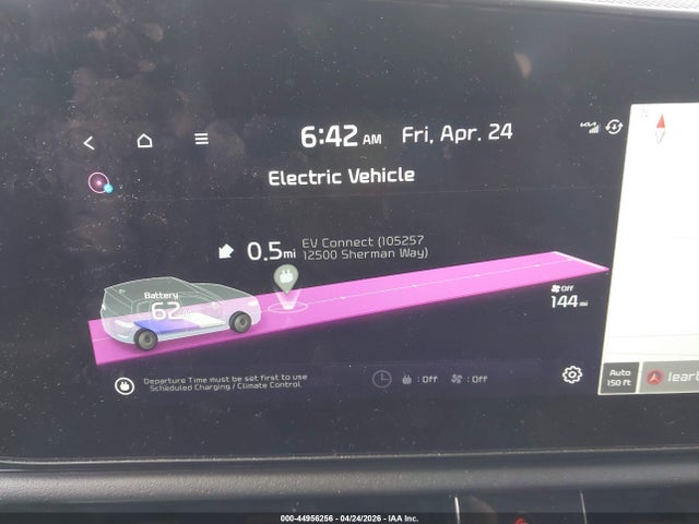 2024 Kia Niro Ev Wind მანქანა იყიდება აუქციონზე, vin: KNDCR3L16R5095754, აუქციონის ნომერი: 44956256