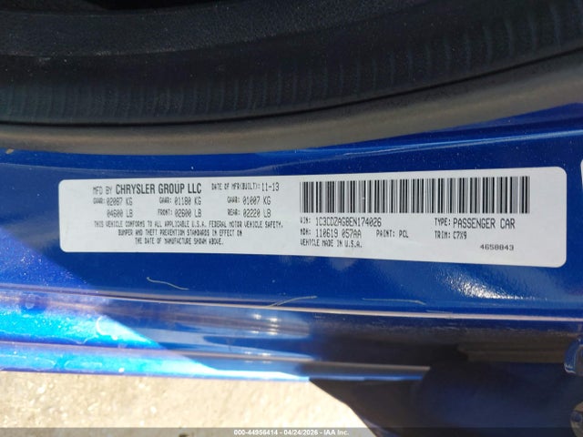2014 Dodge Avenger Se მანქანა იყიდება აუქციონზე, vin: 1C3CDZAG8EN174026, აუქციონის ნომერი: 44956414