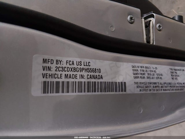 Aukcja sprzedaży 2023 Dodge Charger Sxt, vin: 2C3CDXBG9PH556810, numer aukcji: 44956468