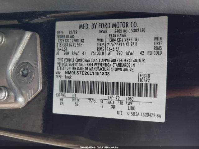 Ford Transit Connect Xl 2020 NM0LS7E26L1461838 Image 9