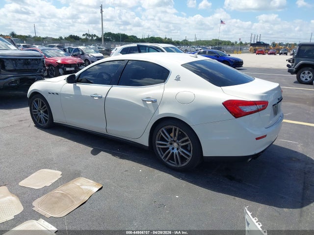 2017 Maserati Ghibli მანქანა იყიდება აუქციონზე, vin: ZAM57XSA2H1212626, აუქციონის ნომერი: 44956707