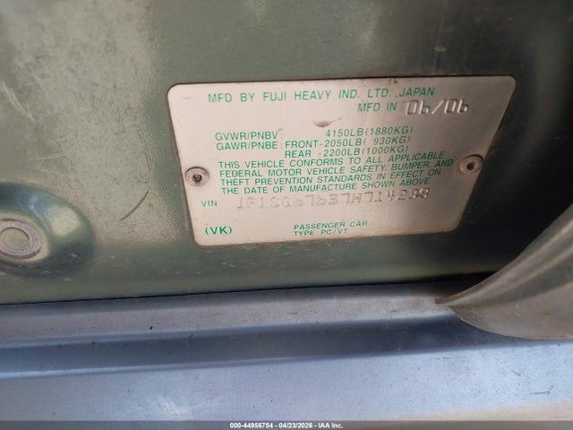 Aukcja sprzedaży 2007 Subaru Forester 2.5x L.l. Bean Edition, vin: JF1SG67637H714238, numer aukcji: 44956754