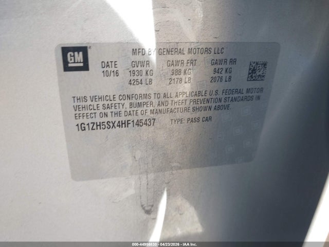 1G1ZH5SX4HF145437 Chevrolet Malibu Premier