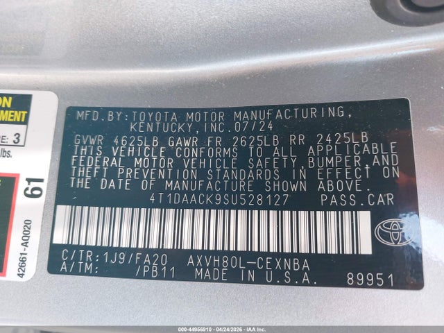 Toyota CAMRY LE 2025 4T1DAACK9SU528127 Image 9