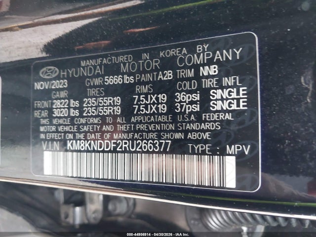2024 Hyundai Ioniq 5 Sel მანქანა იყიდება აუქციონზე, vin: KM8KNDDF2RU266377, აუქციონის ნომერი: 44956914
