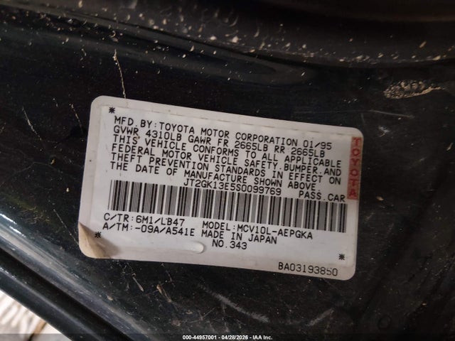 Продажа на аукционе авто 1995 Toyota Camry Xle, vin: JT2GK13E5S0099769, номер лота: 44957001