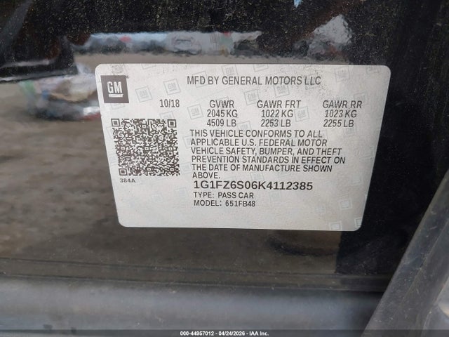 Chevrolet Bolt Ev Premier 2019 1G1FZ6S06K4112385 Image 9