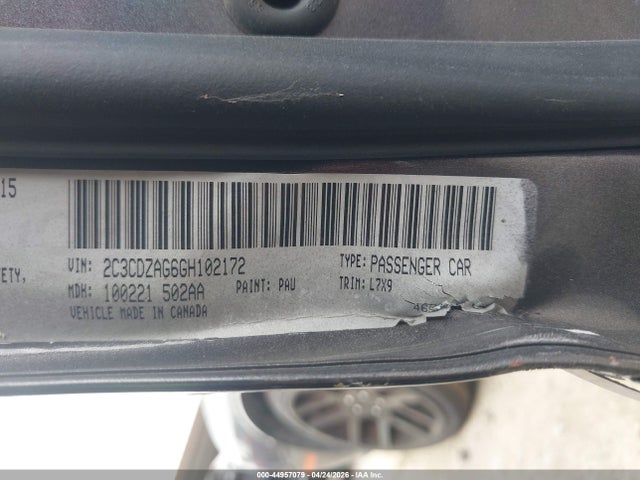 44957079 :رقم المزاد ، 2C3CDZAG6GH102172 vin ، 2016 Dodge Challenger Sxt مزاد بيع