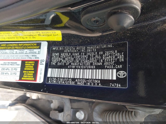 Aukcja sprzedaży 2014 Toyota Camry Se Sport, vin: 4T1BF1FK1EU728069, numer aukcji: 44957205