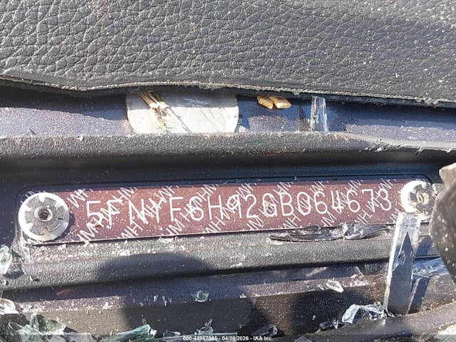 5FNYF6H92GB064673 Honda Pilot Touring
