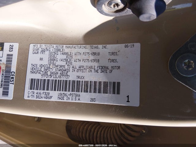 5TFDY5F12LX877737 Toyota Tundra Sr5