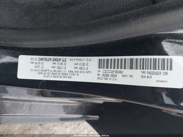 Продаж на аукціоні авто 2015 Chrysler 200 C, vin: 1C3CCCCG3FN524841, номер лоту: 44957436