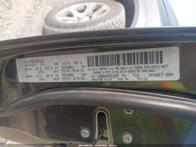 2016 Ram 1500 Laramie მანქანა იყიდება აუქციონზე, vin: 1C6RR6NM0GS312367, აუქციონის ნომერი: 44957501