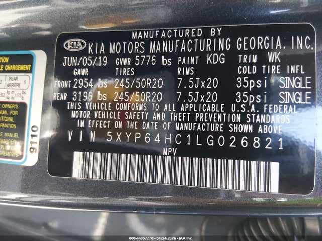 5XYP64HC1LG026821 KIA Telluride S