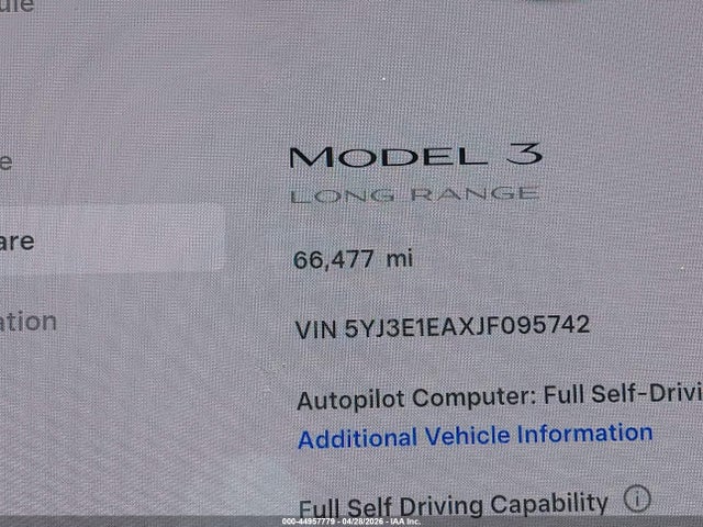 Tesla Model 3 Long Range/mid Range 2018 5YJ3E1EAXJF095742 Image 16