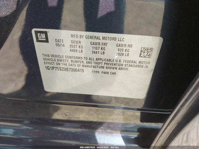 1G1P75SZ8E7396415 Chevrolet Cruze Diesel