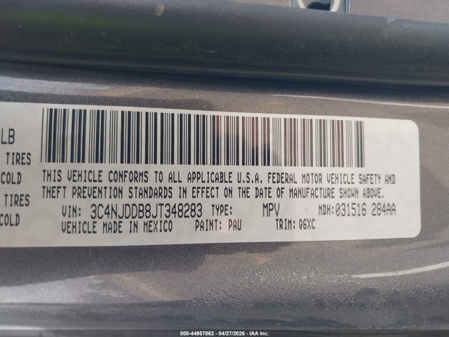 Продаж на аукціоні авто 2018 Jeep Compass Trailhawk 4x4, vin: 3C4NJDDB8JT348283, номер лоту: 44957862