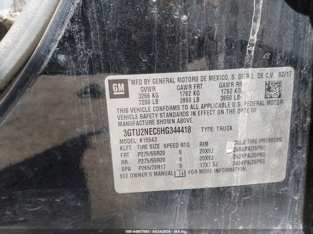 GMC Sierra 1500 Slt 2017 3GTU2NEC6HG344418 Image 9