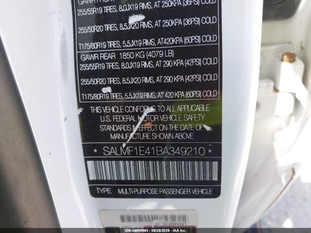 Продажа на аукционе авто 2011 Land Rover Range Rover Supercharged, vin: SALMF1E41BA349210, номер лота: 44957961