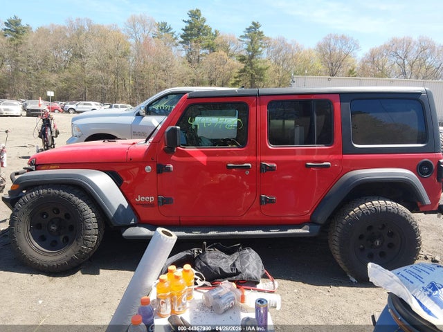 44957980 :رقم المزاد ، 1C4HJXDG4JW267365 vin ، 2018 Jeep Wrangler Unlimited Sport 4x4 مزاد بيع