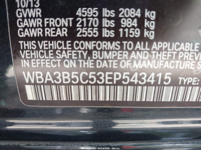 Продажа на аукционе авто 2014 Bmw 328i Xdrive, vin: WBA3B5C53EP543415, номер лота: 44958163