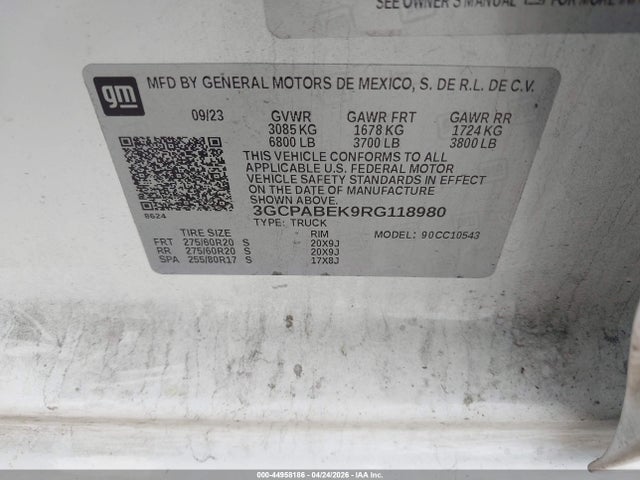 3GCPABEK9RG118980 Chevrolet Silverado 1500 2wd Short Bed Custom