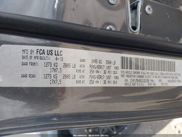 Продажа на аукционе авто 2019 Jeep Cherokee Trailhawk 4x4, vin: 1C4PJMBN5KD163198, номер лота: 44958253
