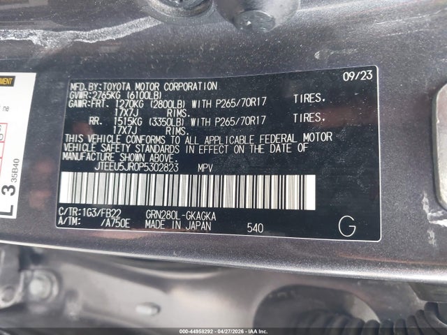Toyota 4RUNNER SR5 2023 JTEEU5JR0P5302823 Image 25