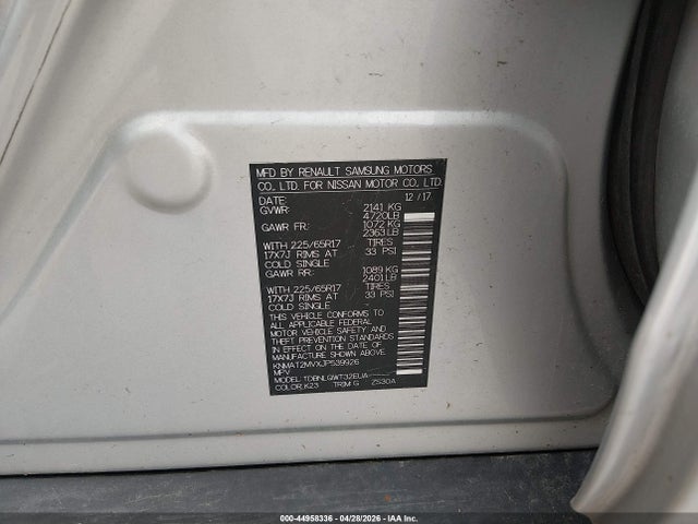 Aukcja sprzedaży 2018 Nissan Rogue Sv, vin: KNMAT2MVXJP539926, numer aukcji: 44958336